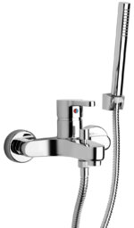 Bath and shower mixer with hand shower and rail kit ARENA, chrome, Paini