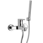 Bath and shower mixer with hand shower and rail kit ARENA, chrome, Paini