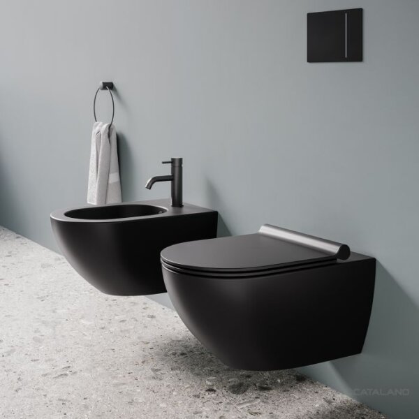 Wall hung wc SFERA NF 54 (seat included), satin black, Catalano