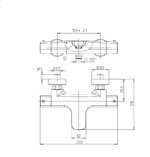 Thermostatic bath and shower mixer NOVE, chrome, Paini