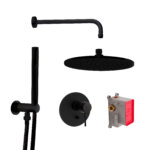 Shower set SPILLO UP, matt black, FIMA CF