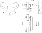 Смеситель для душа CERAFLEX O, хром, Ideal Standard