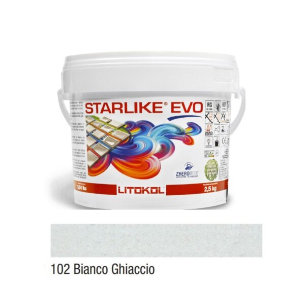 Epoxy grout 2,5kg STARLIKE EVO, 102 Bianco Ghiaccio, Litokol