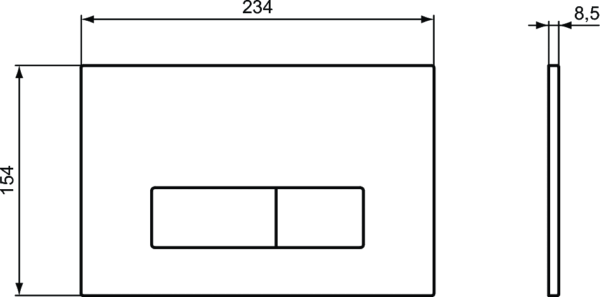 Flush plate PROSYS OLEAS M2, white, Ideal Standard