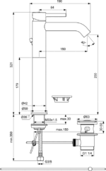 Washbasin mixer CERALINE, chrome, Ideal Standard