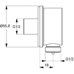 Dušas komplekts ar termostatu CERATHERM 100, hroms, Ideal Standard