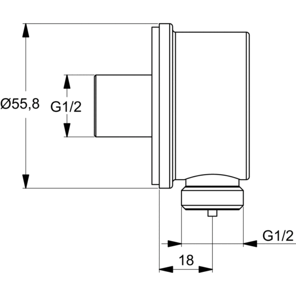 Dušas komplekts ar termostatu CERATHERM 100, hroms, Ideal Standard