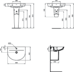 Washbasin CONNECT AIR ARC 60, Ideal Standard