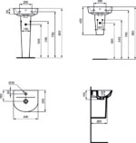 Izlietne CONNECT AIR ARC 40, Ideal Standard