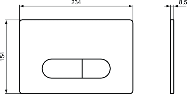 Wc set (in-wall system PROSYS + flush plate OLEAS + wc TESI Aquablade) Ideal Standard