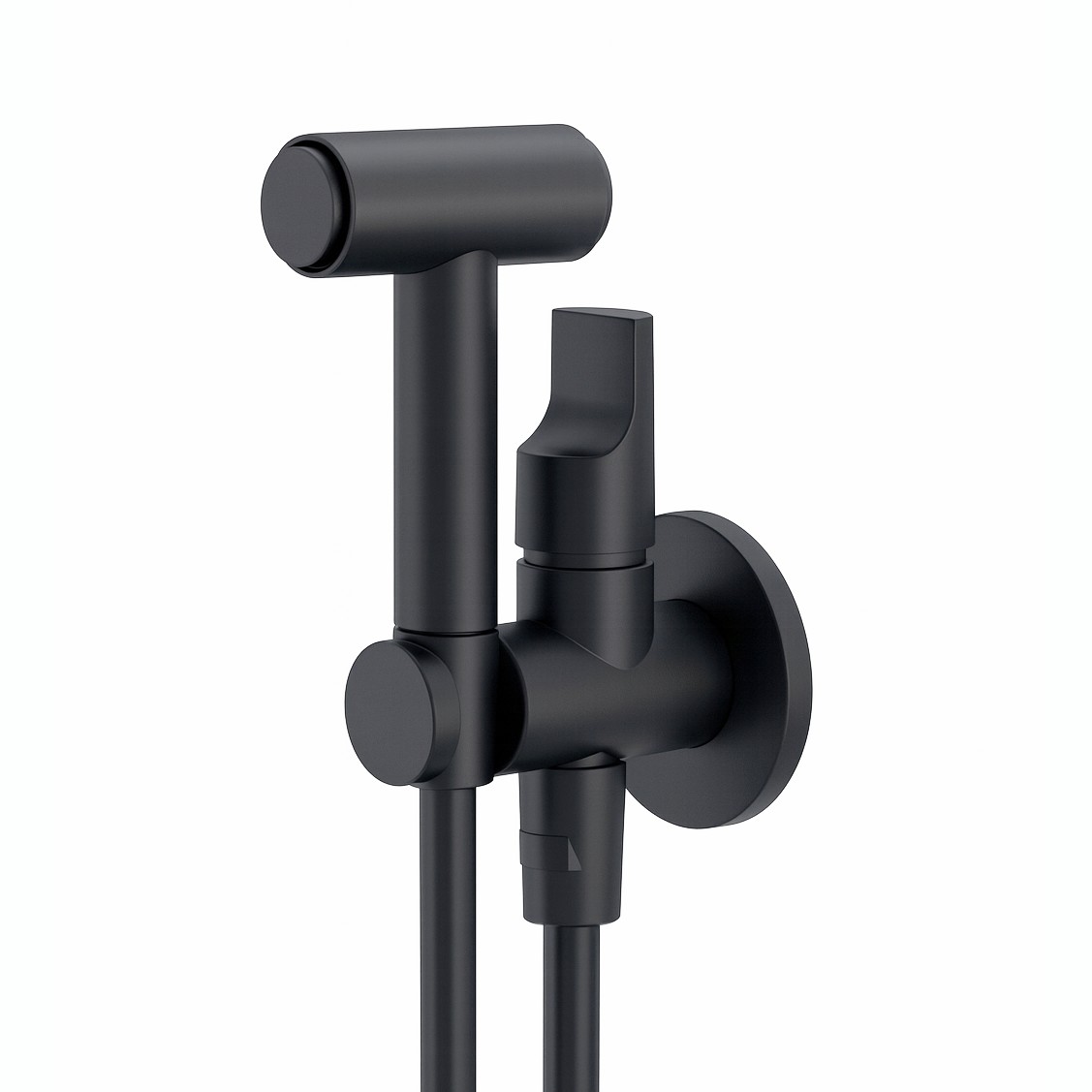 f23204ns Wall-mounted bidet shower with mixer Colletivita, matte black, Fima FC - Image 1