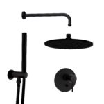 Shower set SPILLO UP, matt black, FIMA CF