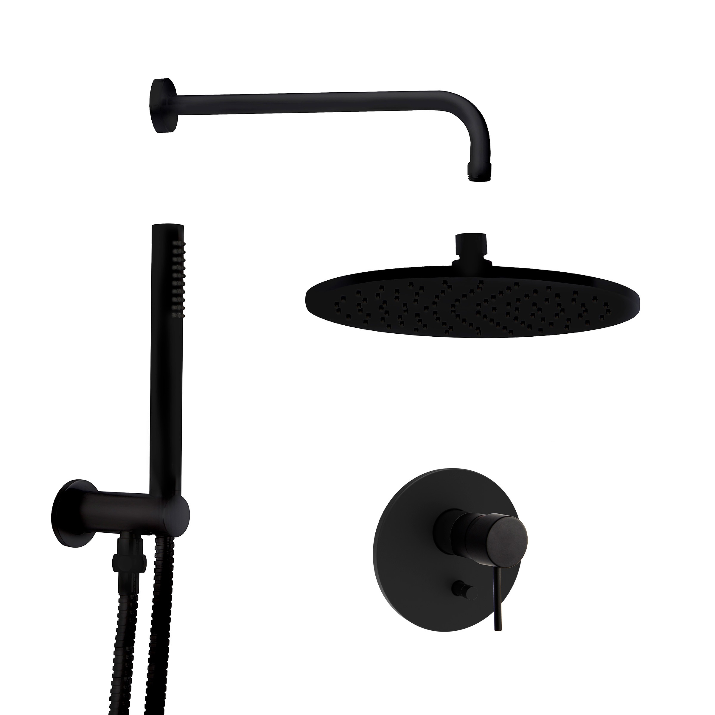 dusikomplekt-spillo-up-must-matt-fima-cf Shower set SPILLO UP, matt black, FIMA CF - Image 1