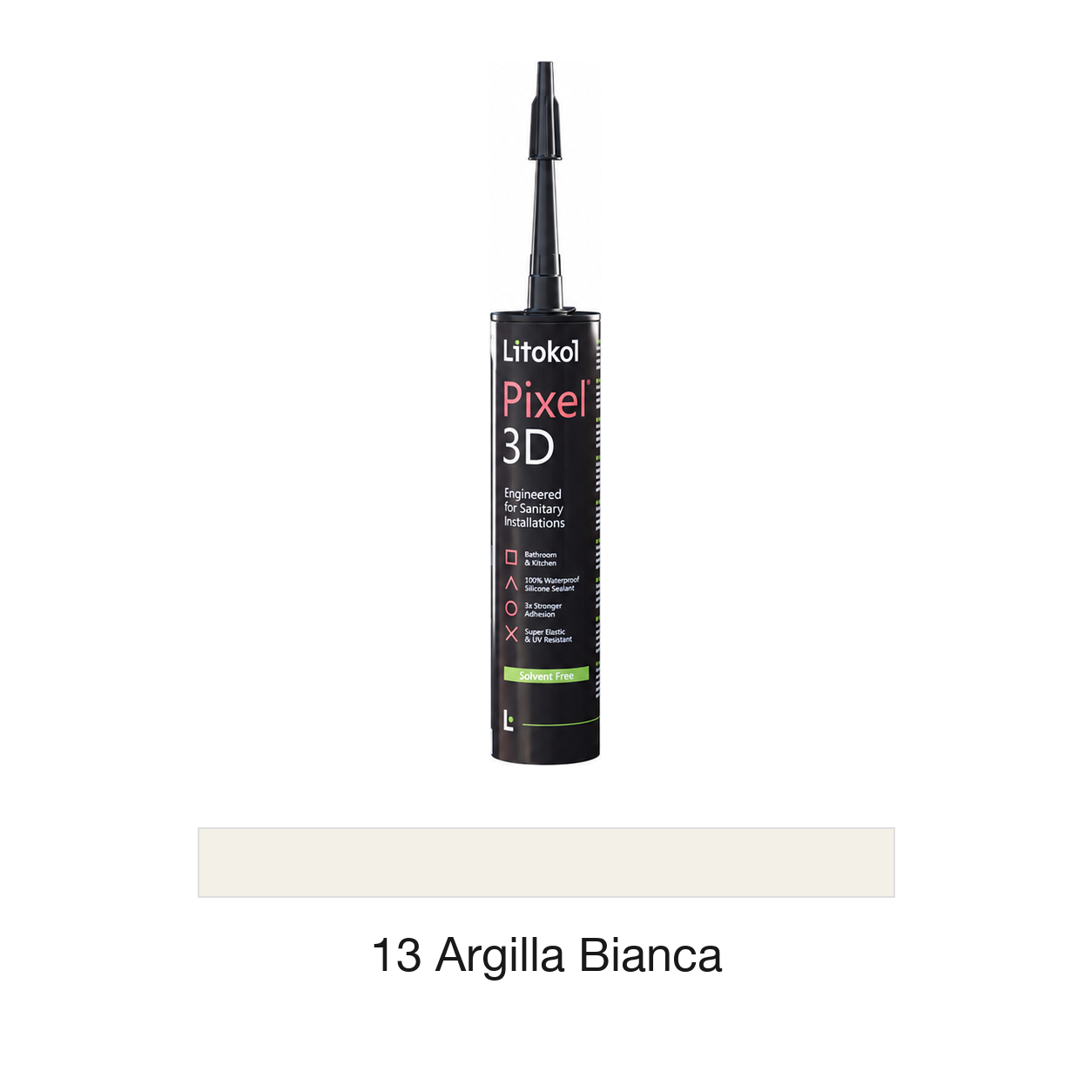 px3darb0121-toon-v2 Silikona hermētiķis PIXEL 3D, 13 Argilla Bianca, 300 ml