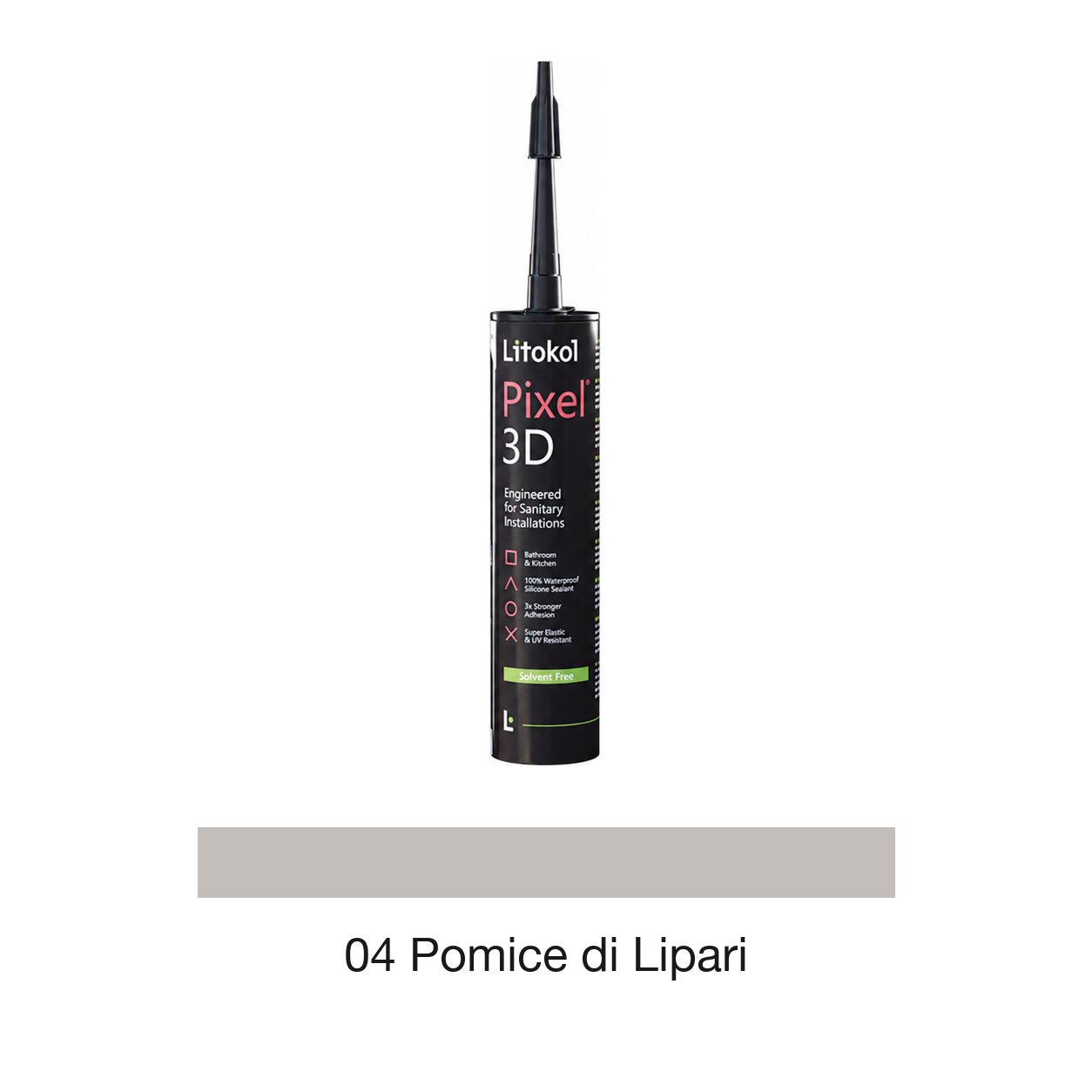 px3dplp0121-toon-v2 Silikona hermētiķis PIXEL 3D, 04 Pomice di Lipari, 300 ml