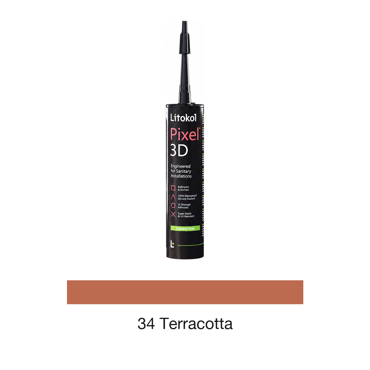 px3dtct0121-toon-v2 Silikona hermētiķis PIXEL 3D, 34 Terracotta, 300 ml