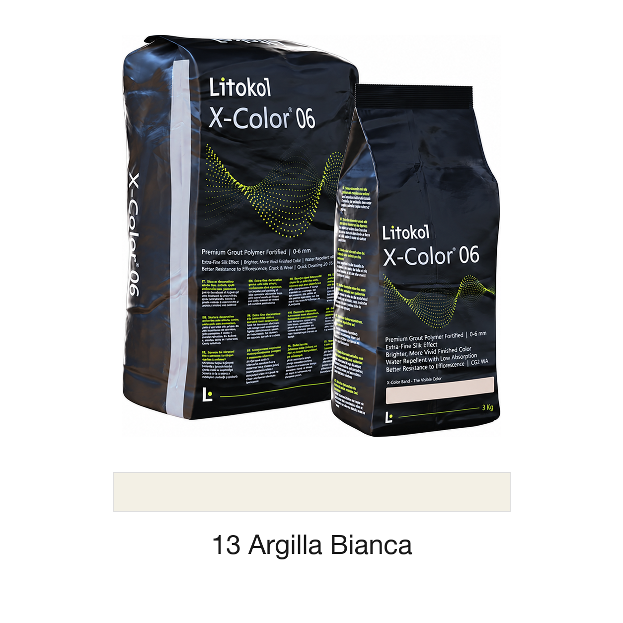 xcl06arb0063-toon-v2 Cementa šuvotājs X-COLOR 0-6, 13 Argilla Bianca, 3 kg