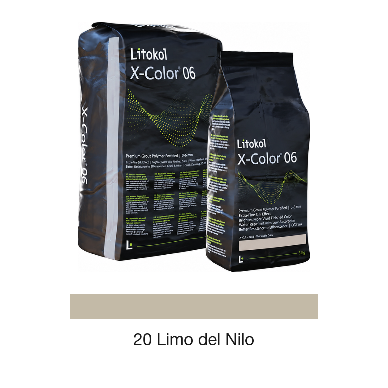 xcl06ldn0063-toon-v2 Cementa šuvotājs X-COLOR 0-6, 20 Limo del Nilo, 3 kg