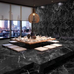 Wall tile / floor tile Tele di Marmo Revolution, calacatta black, EmilCeramica