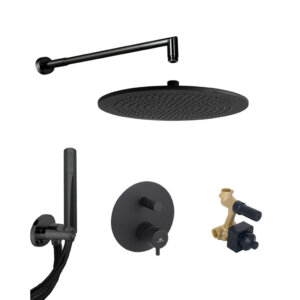 Shower set ROUND, black, Noken