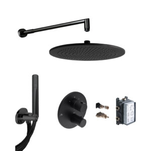 Thermostatic shower set ROUND, black, Noken