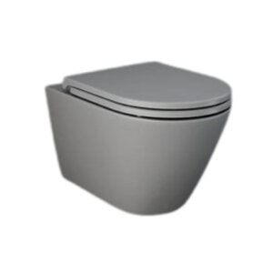 Wall hung wc FEELING RIMLESS 52, matt grey (seat included) Rak