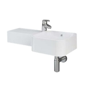 Washbasin PETIT 77 left ledge, RAK