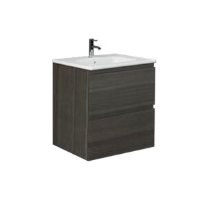 Washbasin cabinet JOY 60 (with sink), Moka Walnut, Rak