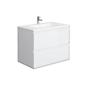 Washbasin cabinet JOY 80 (with washbasin), Pure White, Rak