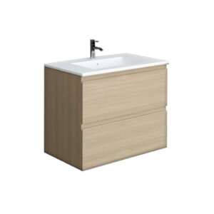 Washbasin cabinet JOY 80 (with sink), Scandinavian Oak, Rak