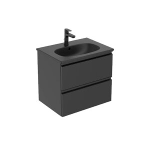 Washbasin cabinet TESI (with washbasin 60), black matt, Ideal Standard