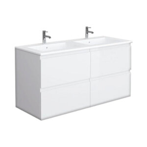 Washbasin cabinet JOY 60 (with sink), Pure White, Rak