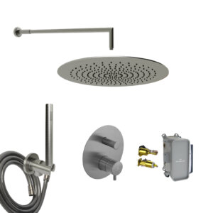 Shower set ROUND, brushed titanium, Noken