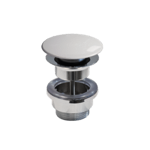 Ceramic pop-up drain without overflow for washbasin, white, Catalano