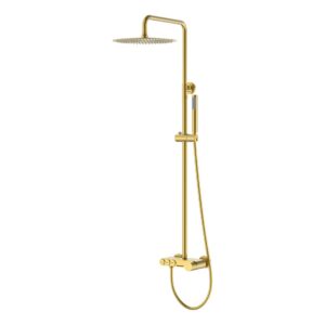 Thermostatic shower set STICK DIAMOND, matte gold, Boheme Bagno