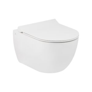 Pie sienas stiprināms WC pods HILL (ar poda vāku), balts, Seramiksan