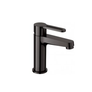 Basin mixer SMART, shiny brushed black, Daniel