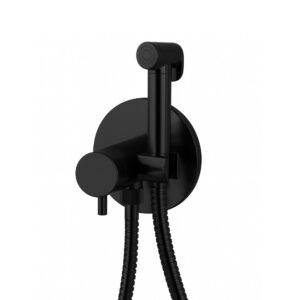 Bidet shower TOKYO, shiny brushed black, Daniel