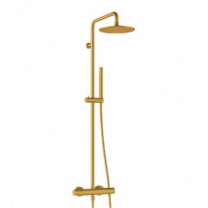 Thermostatic shower set X-FACTOR, brushed gold, Daniel
