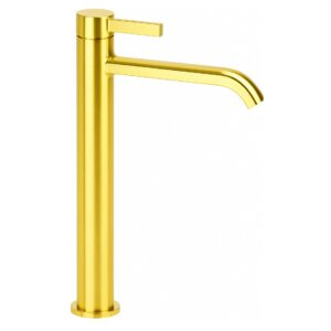 Basin mixer METRICA, brushed gold, Daniel
