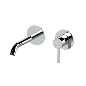 Wall-mounted basin mixer METRICA, Chrome, Daniel