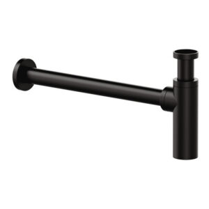 Basin siphon, matt black, Daniel
