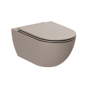 Pie sienas stiprināms WC pods COMODA (ar vāku), Taupe, AZZURRA