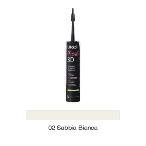 Silikona hermētiķis PIXEL 3D, 02 Sabbia Bianca, 300 ml