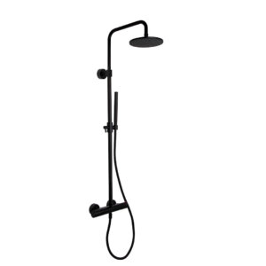 Shower set with thermostat, black matt, Fima CF